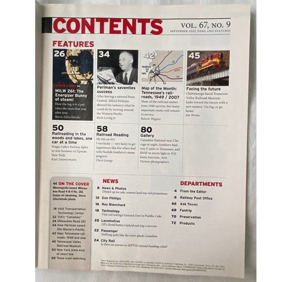 Lot 4 Trains Sept Oct Nov Dec 2007 Magazine Special Holiday Issue Railroad - Picture 4 of 11